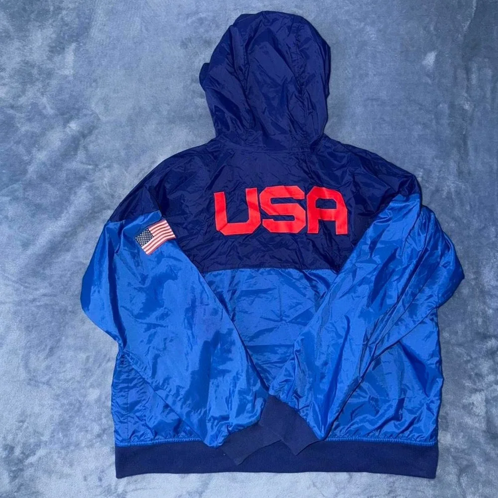 Nike blue USA Paralympic Team windbreaker jacket men Size XL
